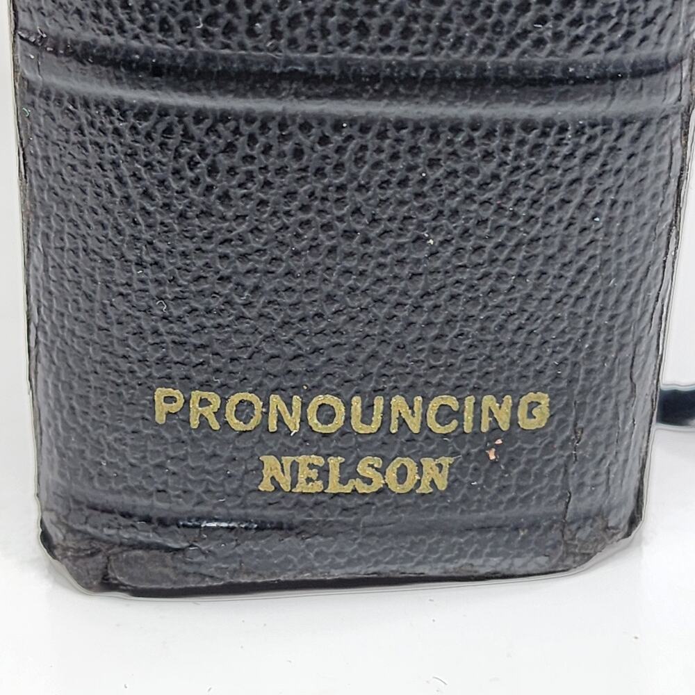 Antique Holy Bible Nelson Self Pronouncing Black Leather 1900s AS IS Need Repair - Picture 3 of 16